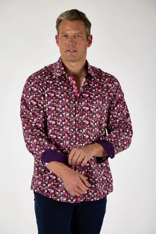 Claudio Lugli Mens Balloons shirt - Purple