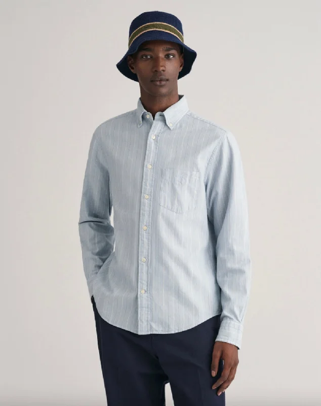 Gant Mens Archive Oxford stripe shirt - Dove blue