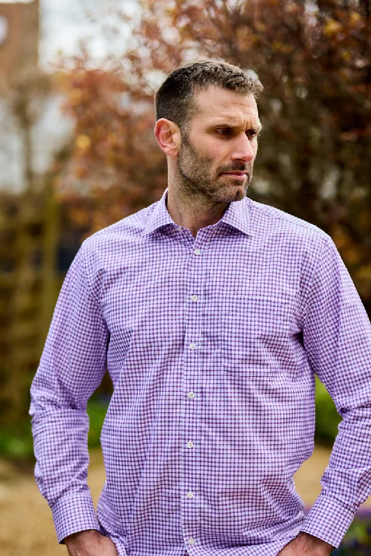 Gun Hill Mens Deepdale gingham shirt - Purple