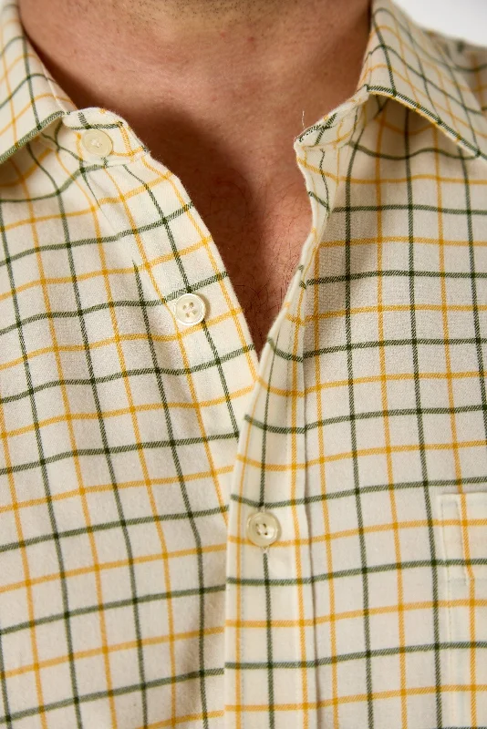 Gun Hill Mens Robinia shirt - Green/Gold