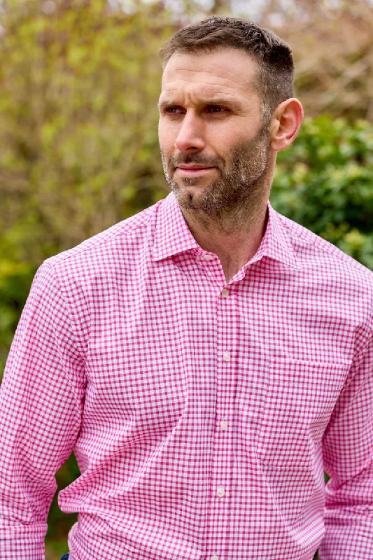 Gun Hill Sutton gingham shirt - Raspberry