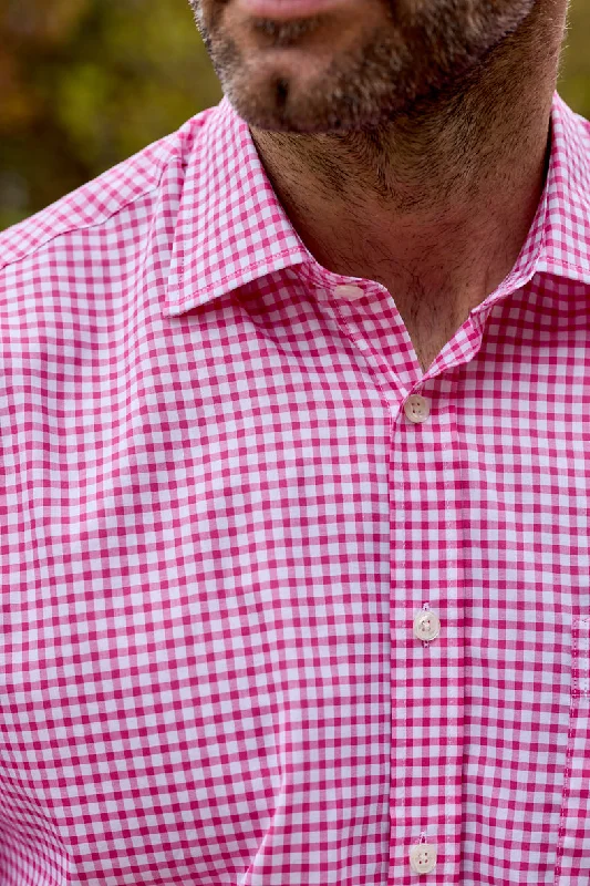 Gun Hill Sutton gingham shirt - Raspberry