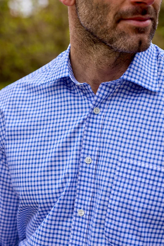 Gun Hill Mens Thorpe Gingham Shirt - Blue