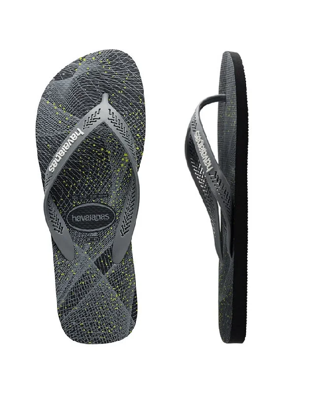 HAVAIANAS Aero Graphic Black/Steel Grey/White Male Thongs