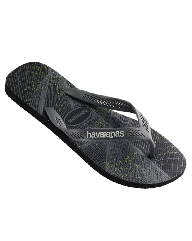 HAVAIANAS Aero Graphic Black/Steel Grey/White Male Thongs