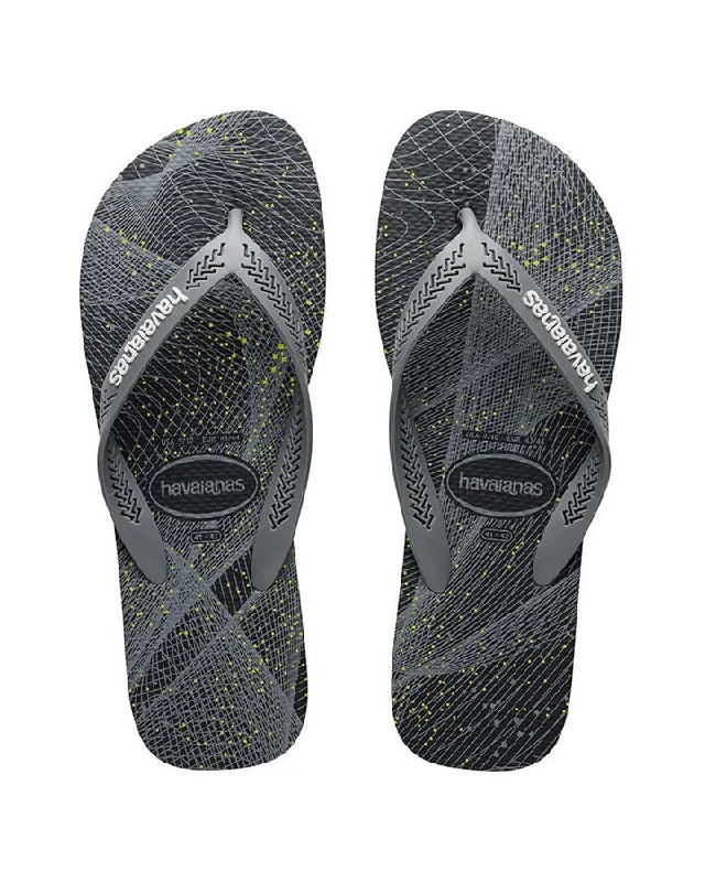 HAVAIANAS Aero Graphic Black/Steel Grey/White Male Thongs