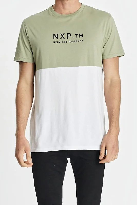 NENA & PASADENA Mens World Wide Scoop Back Tee Shirt - Pigment Tea