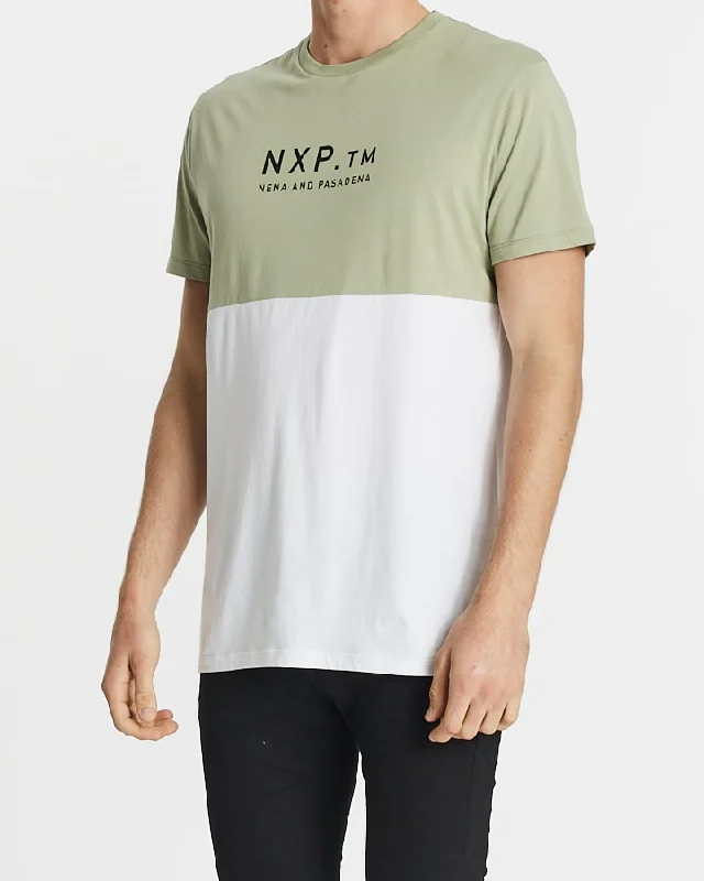 NENA & PASADENA Mens World Wide Scoop Back Tee Shirt - Pigment Tea