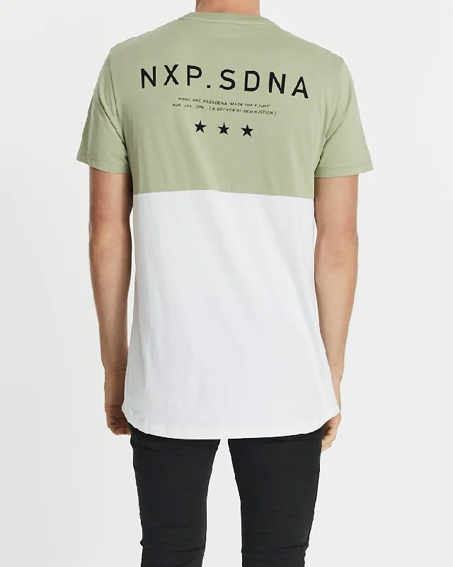 NENA & PASADENA Mens World Wide Scoop Back Tee Shirt - Pigment Tea