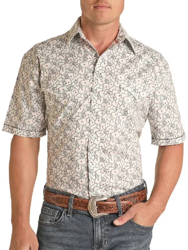 PANHANDLE REGULAR FIT WHITE SHORT SLEEVE SNAP SHIRT