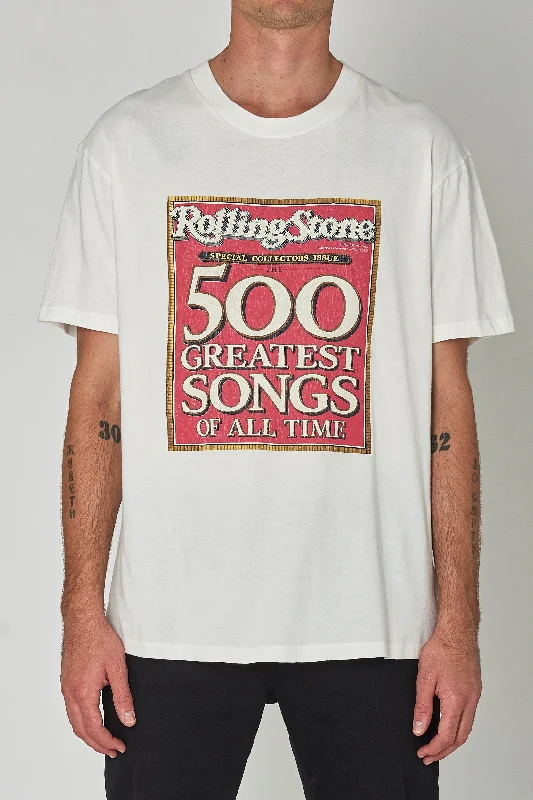 ROLLAS Mens Rolling Stone 500 Tee - Vintage White