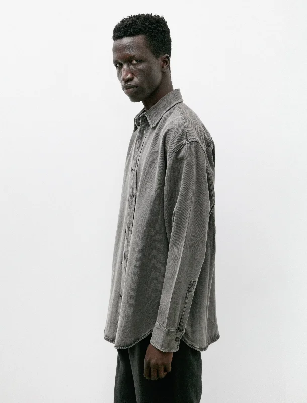 Loose Fit Denim Shirt Anthracite Grey