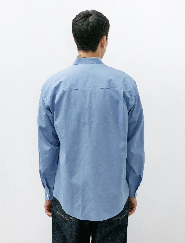 Washed Finx Twill Big Shirt Blue