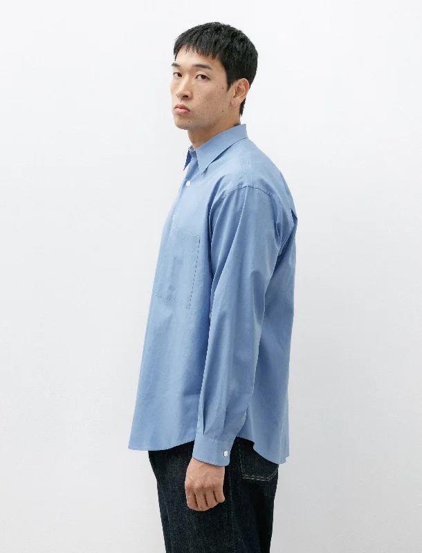 Washed Finx Twill Big Shirt Blue