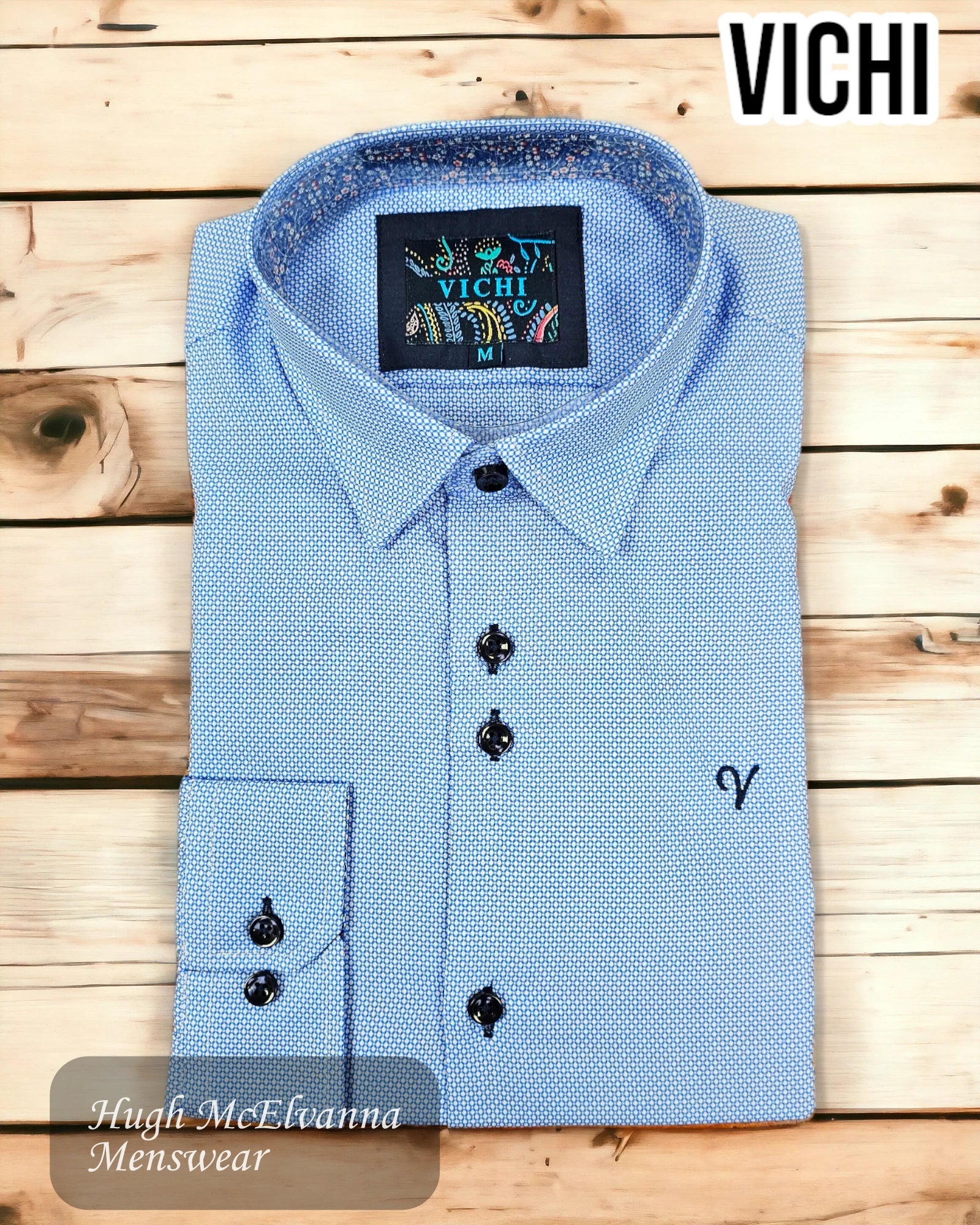 Vichi Tailored Fit BLUE Shirt - RON 2257