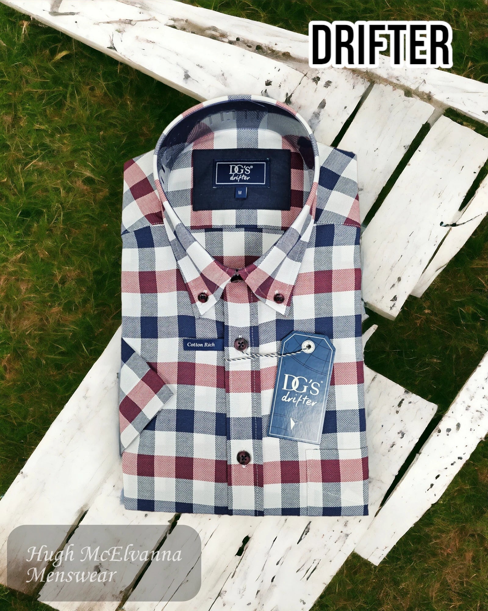 Drifter Red Check Short Sleeve Shirt - 140606SS64