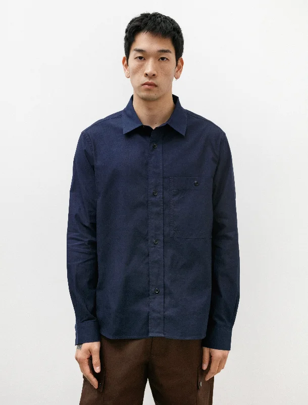 MHL Overall Shirt Indigo Cotton Plainweave