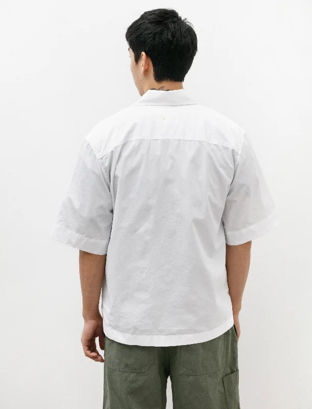 MHL SS Flap Pocket Shirt Cotton Poplin White