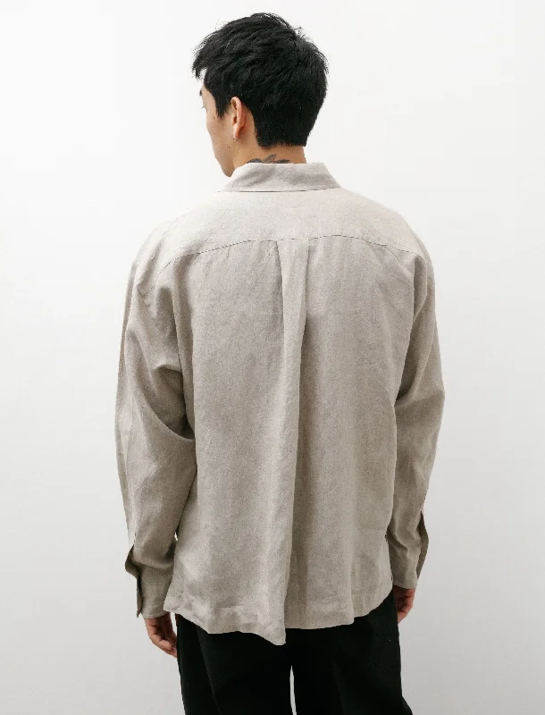 Minimal Boxy Shirt Linen Natural