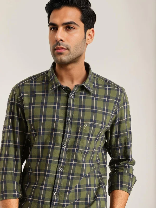 Men Checked Full Sleeve Cotton Shirt