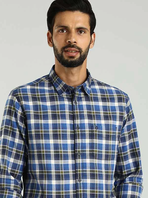 Men Checked Full Sleeve Cotton Shirt