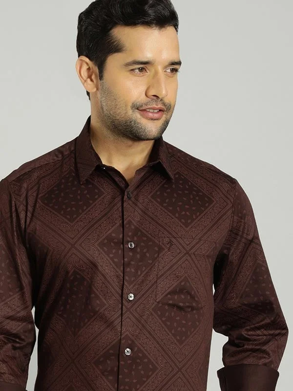 Men Printed Full Sleeve Cotton Blend Shirt