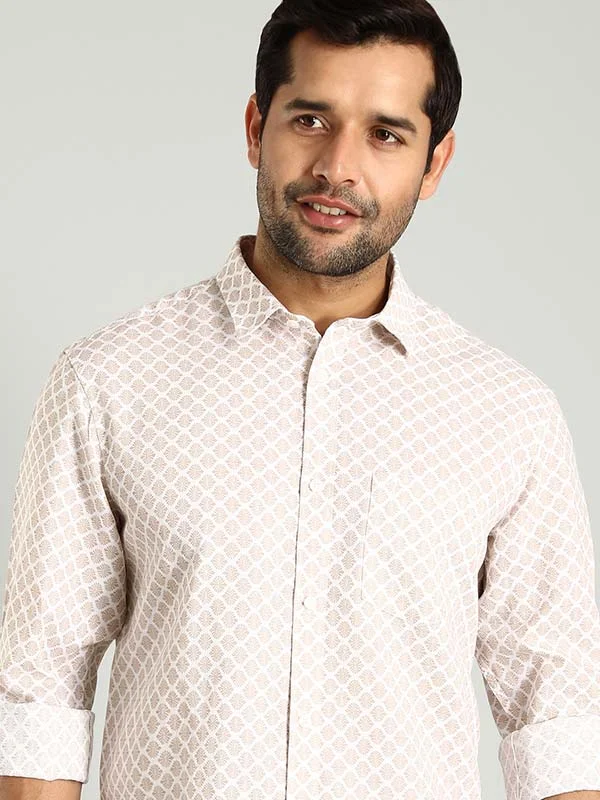 Men Printed Full Sleeve Cotton Blend Shirt