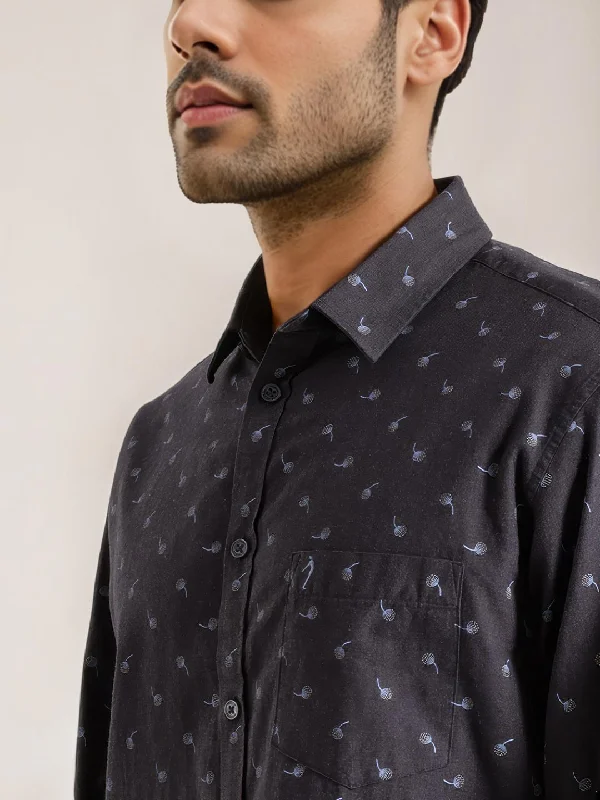 Men Printed Full Sleeve Cotton Shirt