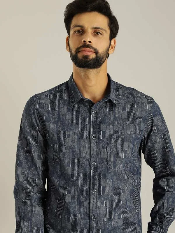 Men Printed Full Sleeve Cotton Shirt