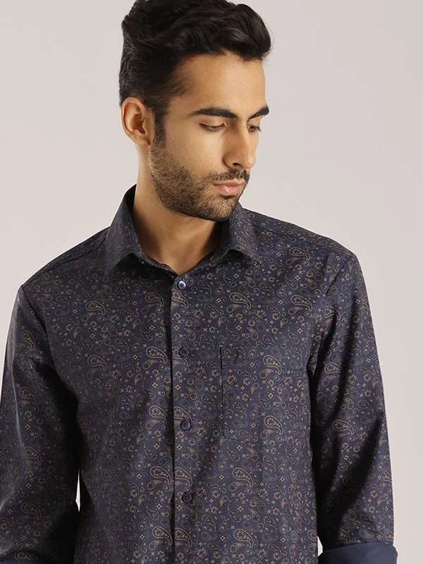 Men Printed Full Sleeve Cotton Shirt