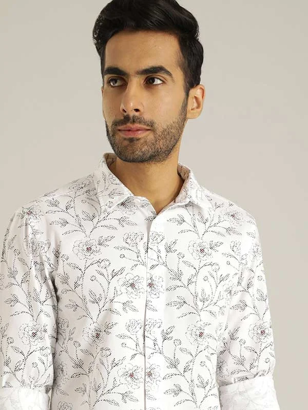 Men Printed Full Sleeve Cotton Shirt