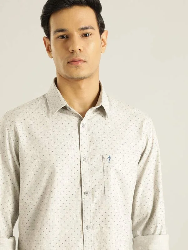 Men Printed Full Sleeve Cotton Shirt