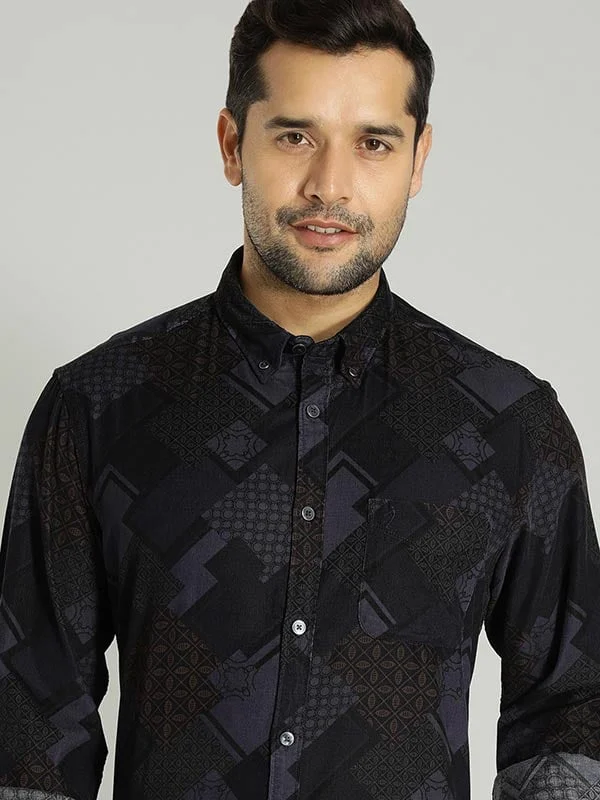 Men Printed Full Sleeve Cotton Shirt