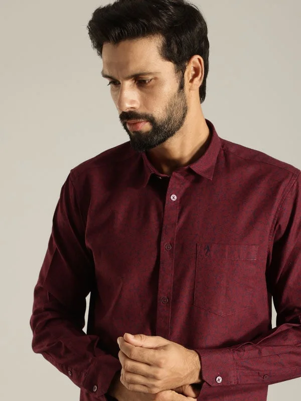 Men Printed Full Sleeve Cotton Shirt