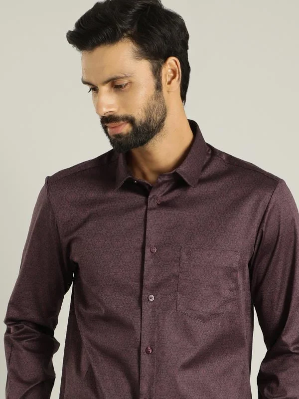 Men Printed Full Sleeve Cotton Stretch Shirt