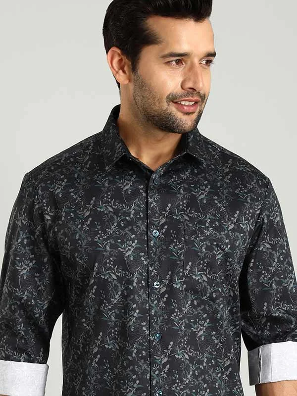 Men Printed Full Sleeve Cotton Stretch Shirt