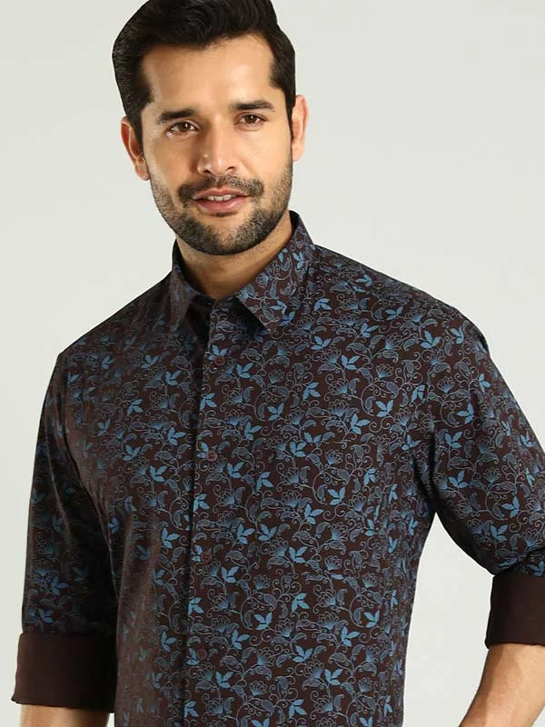 Men Printed Full Sleeve Cotton Stretch Shirt