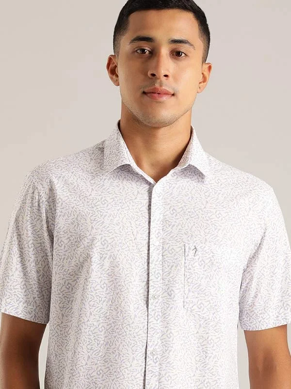 Men Printed Half Sleeve Cotton Blend Shirt