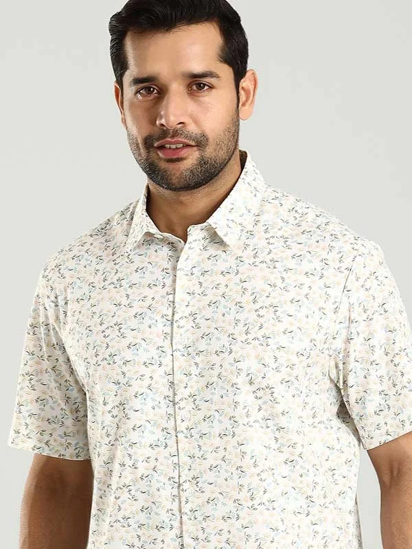 Men Printed Half Sleeve Cotton Blend Shirt