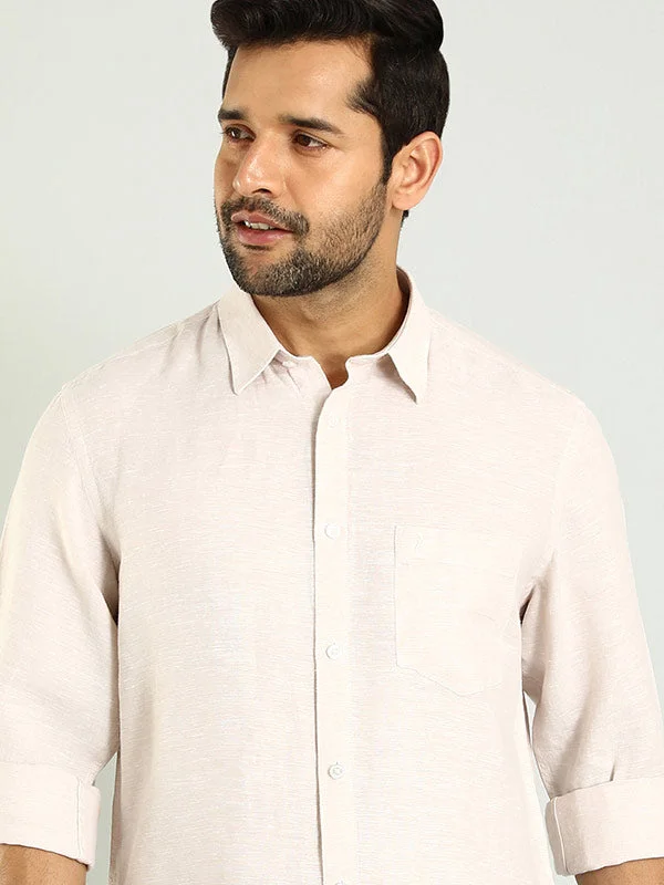 Men Solid Full Sleeve Linen Shirt