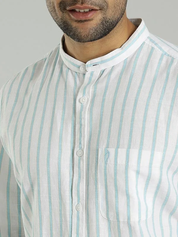 Men Striped Full Sleeve Cotton Blend Shirt