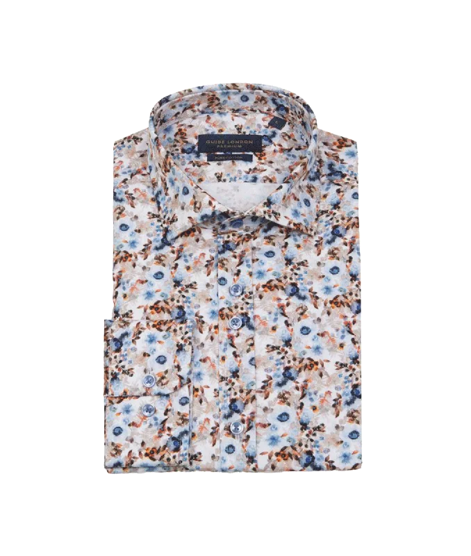 Men's Floral Pattern Shirt - Multi