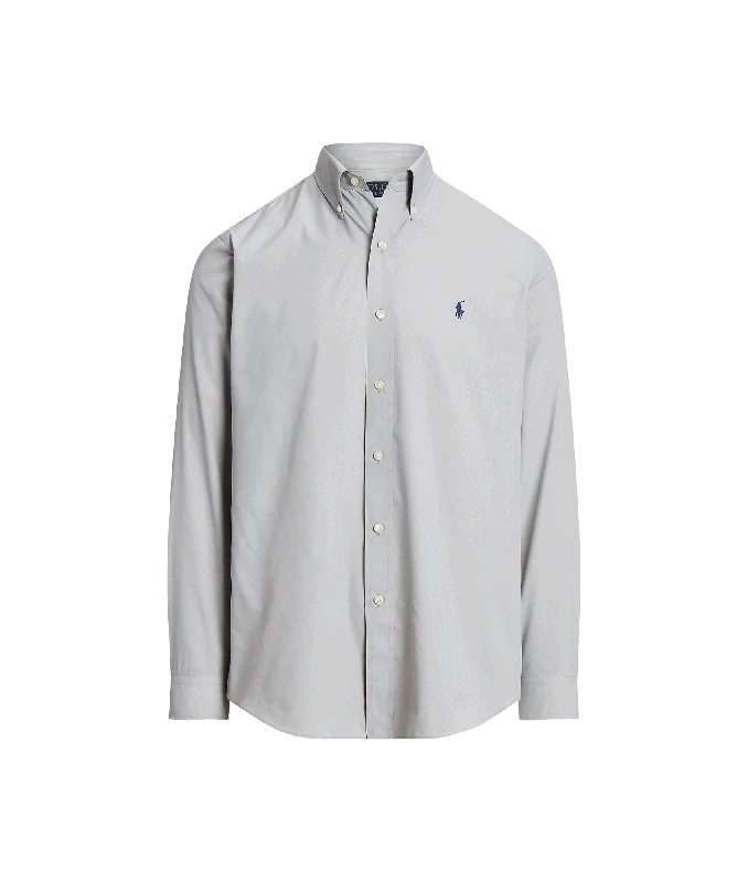 Classic Fit Performance Twill Shirt - Grey