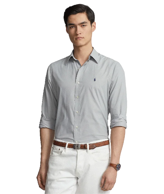 Classic Fit Performance Twill Shirt - Grey