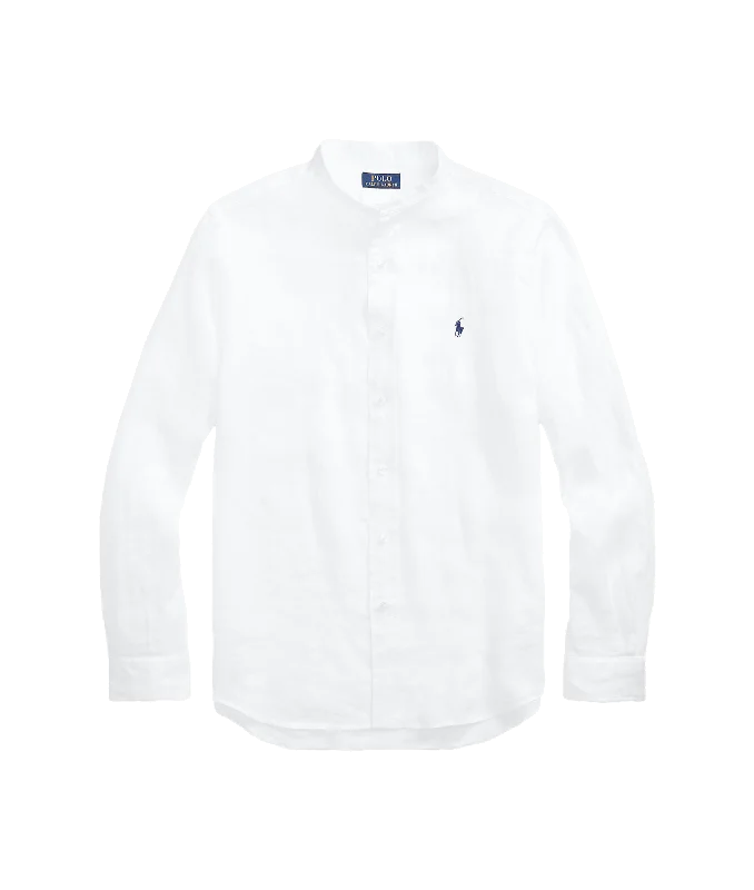 Slim Fit Linen Shirt - White