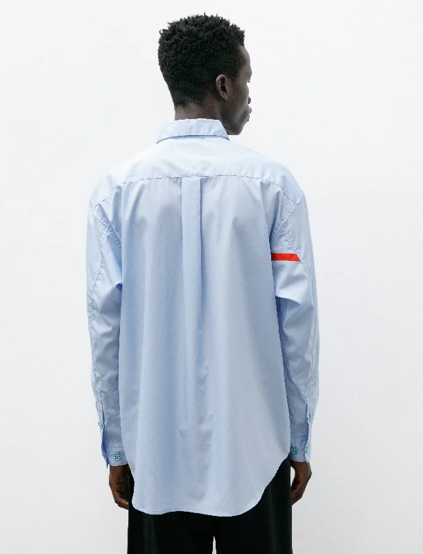 Lounge Shirt Button L/S Sax Blue