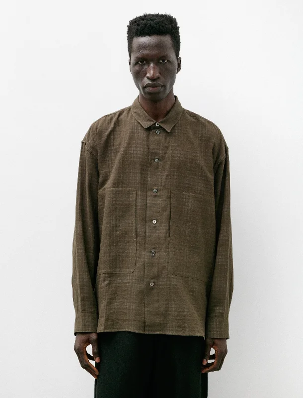 Shirt Jacket B Olive Check