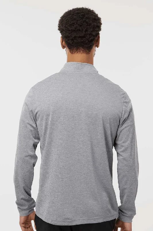 Adidas Mens UPF 50+ 1/4 Zip Sweatshirt - Grey Melange - NEW