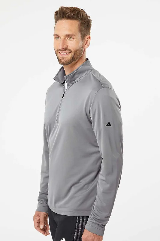 Adidas Mens UPF 50+ 1/4 Zip Sweatshirt - Grey - NEW