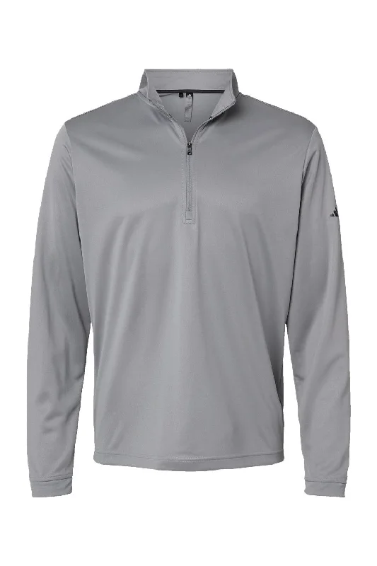 Adidas Mens UPF 50+ 1/4 Zip Sweatshirt - Grey - NEW